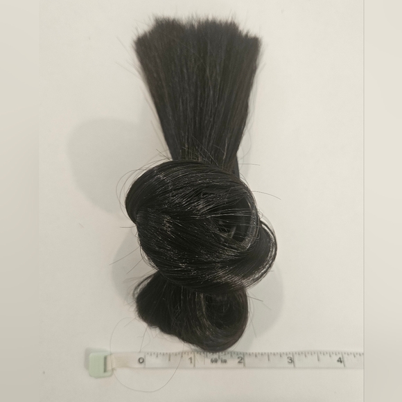 NEW Black Women's Hair Bun Extension Clip Seamless Low Knot - Picture 7 of 7